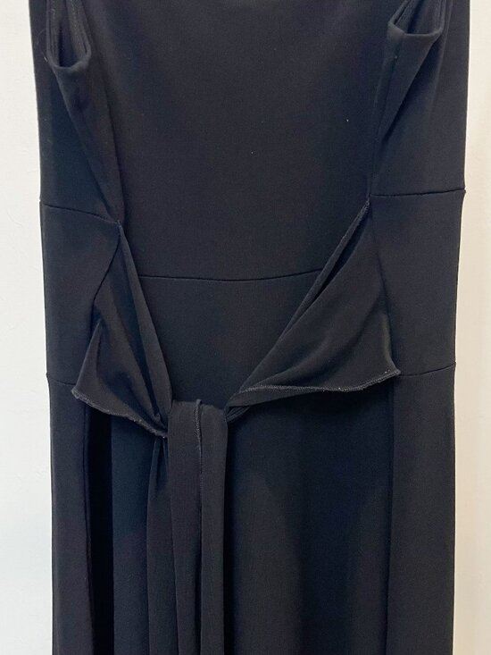 Vintage Black Camisole Slip Midi Dress Y2K 90s Whimsigoth Party - Size 9 - Picture 4 of 8